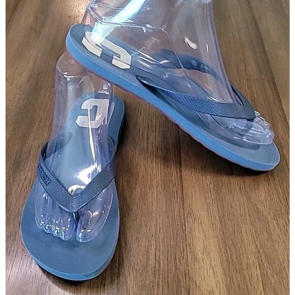Coach Zak Flip Flops Varsity Logo Denim Blue Women’s Size 7 US GUC - Picture 2 of 8